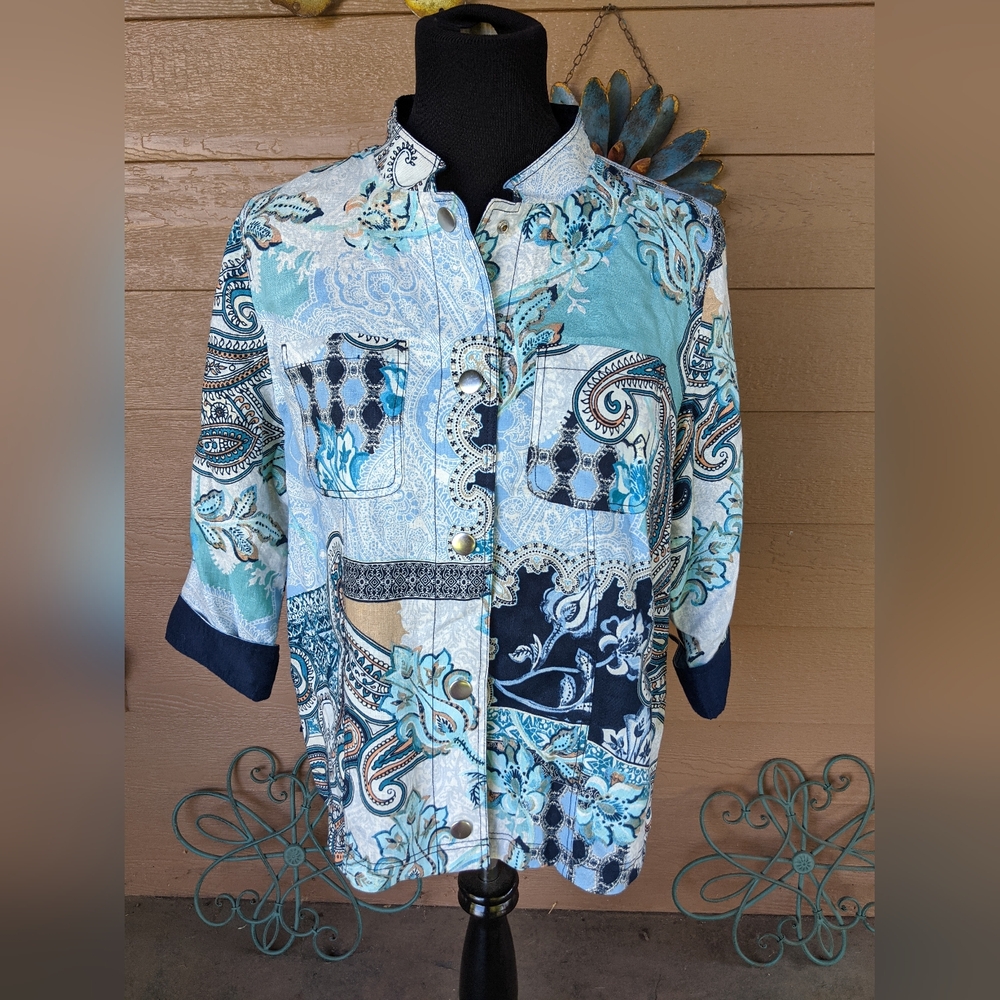 Chico's Linen Reversible Jacket
